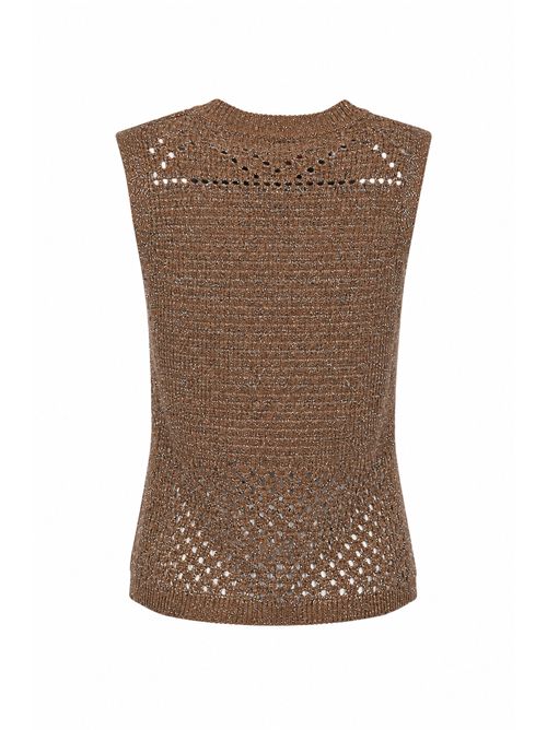Top Aire in crochet di cotone e lurex Mc2 Saint Barth | AIE000100500L
